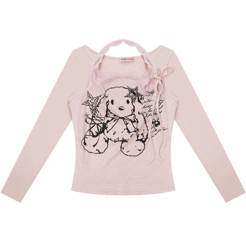 Rabbit Print Halter Top