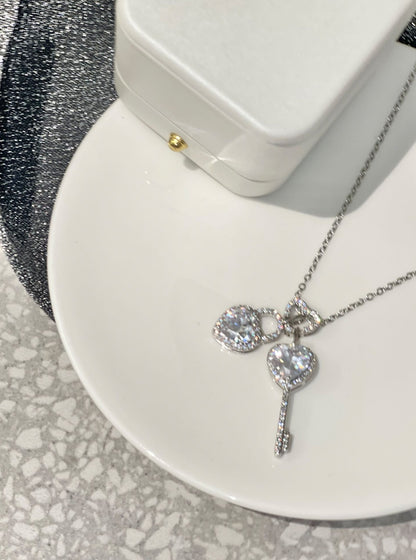 Diamond Silver Necklace