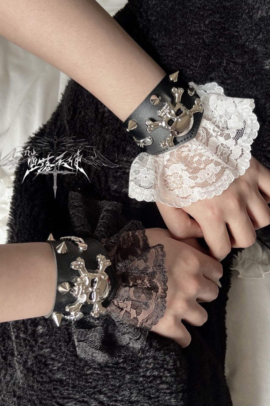 Dark Punk Goth Lace Bracelet
