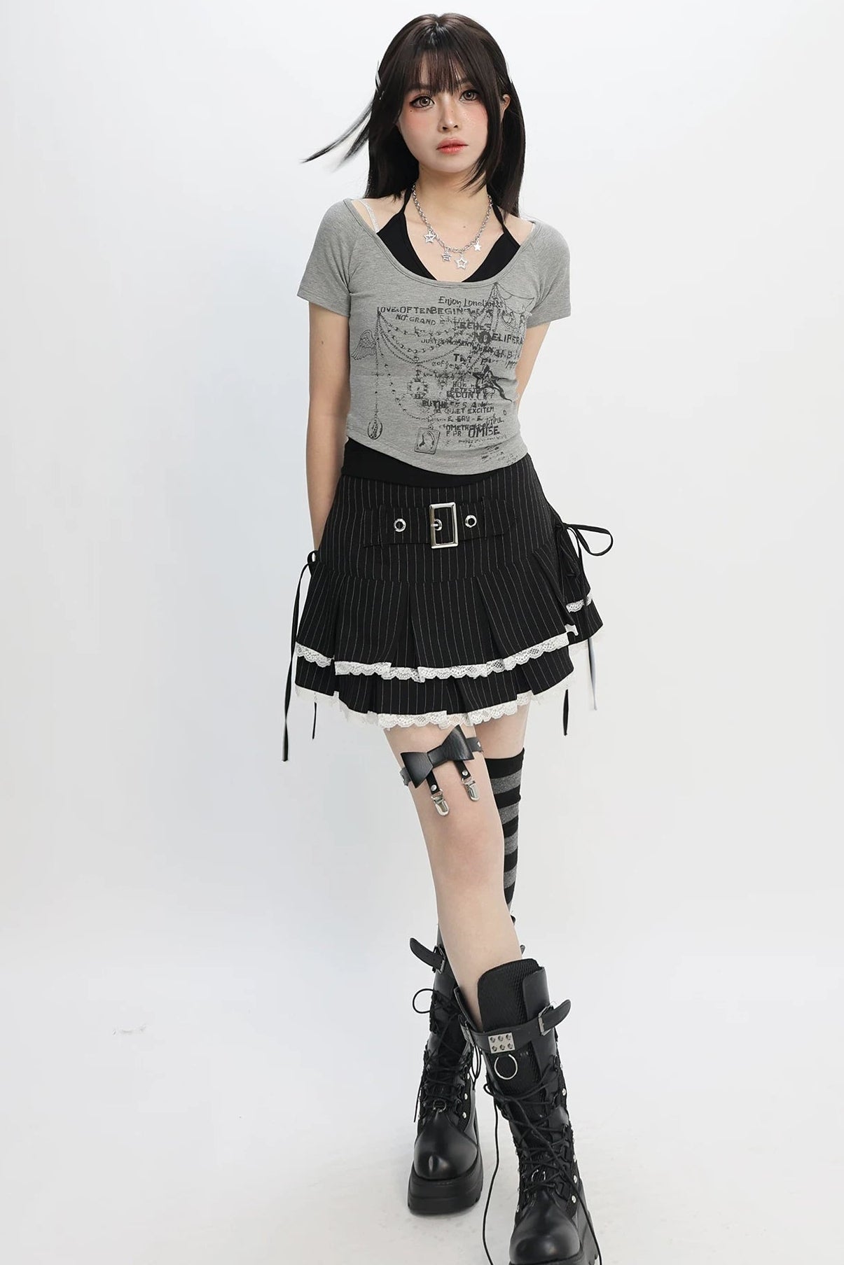 スタープリントY2Kトップス