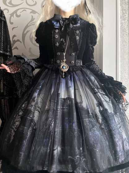 [Deadline for reservation: February 23rd] Horror House Spider Web Gothic Cape Dress