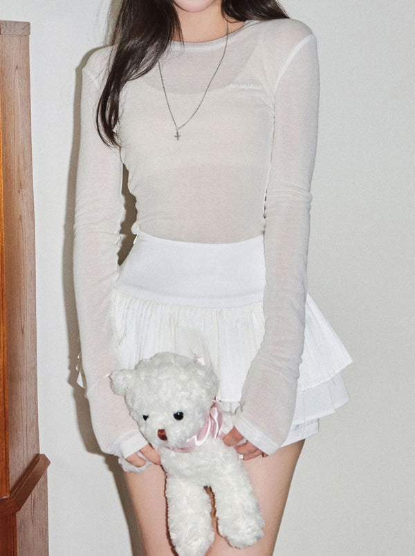 Sheer slim spring tops