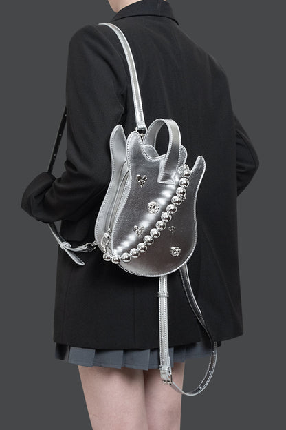 メタルビーズクロスボディギターバッグ