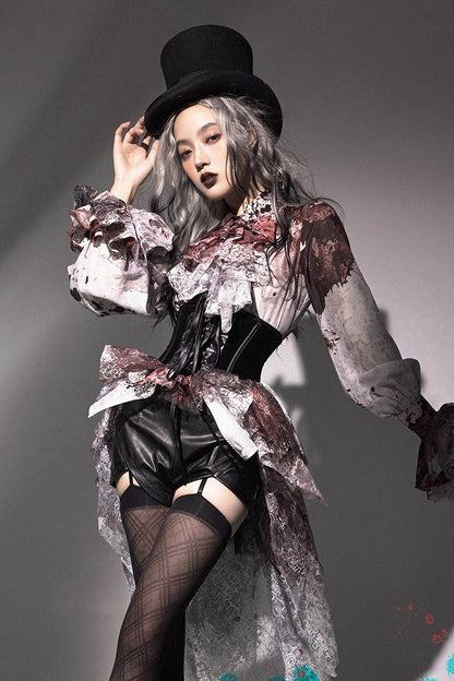 【予約商品】Bloodstainedチュールトレーンコルセットスカート