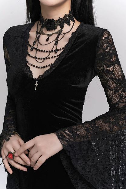 Dark Princess Sheer Long Dress