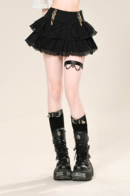 ブラックスワンレースミニスカート