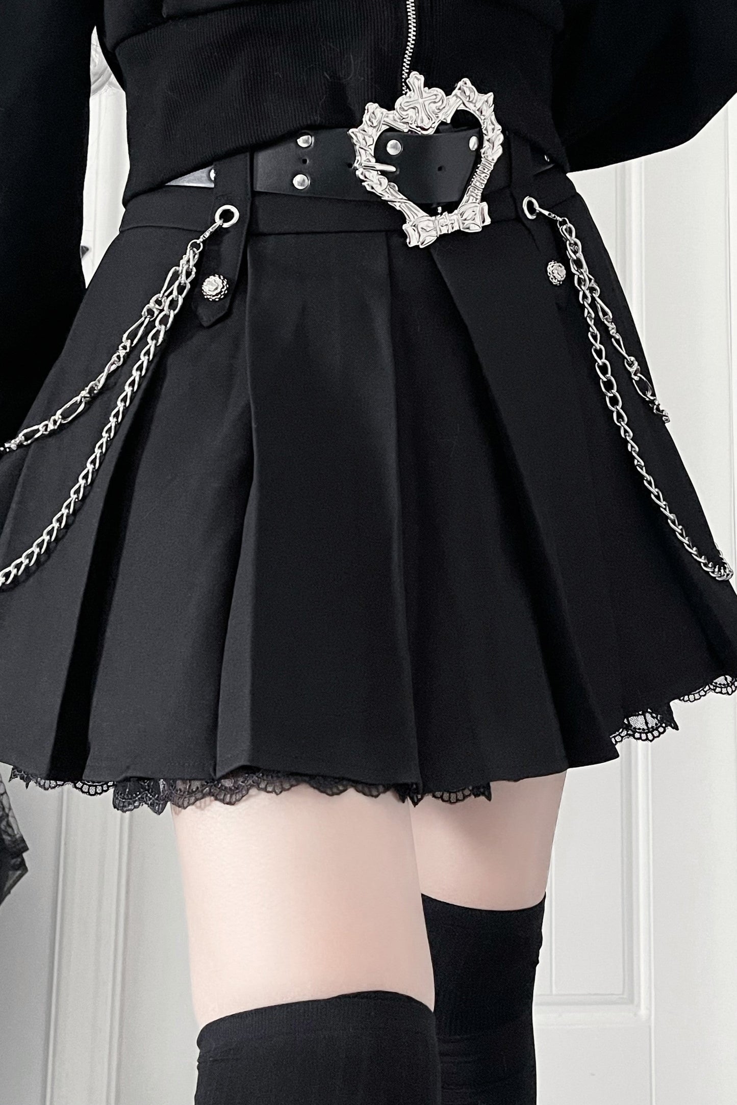 *Silk satin skull*Zhezhi citation TC original Y2K subculture punk decoration willow ding belt versatile belt accessories