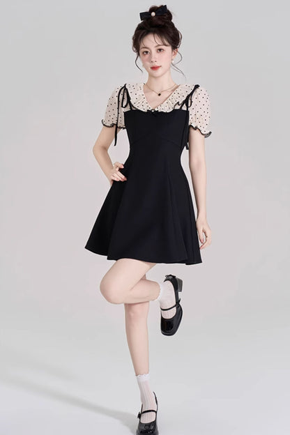 カレッジリボンフレンチワンピース