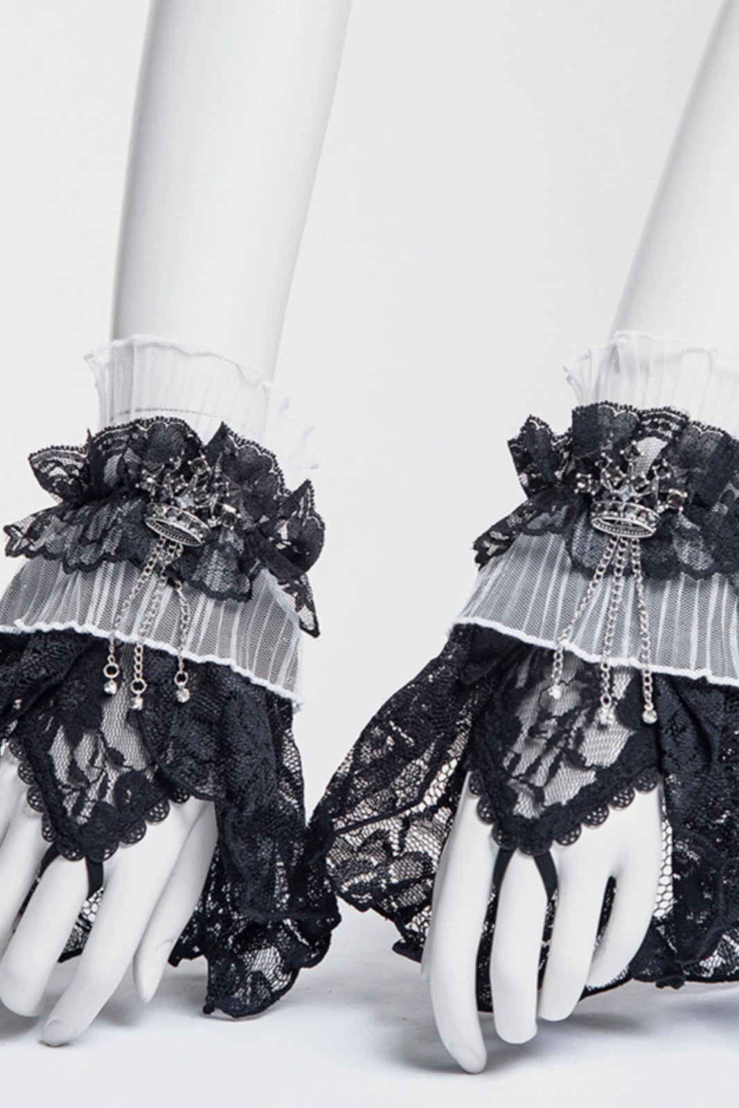 Gothic Noble Delicate Crown Lace Gloves