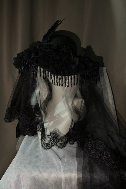 Sheer Lace Lolita Gothic Hat