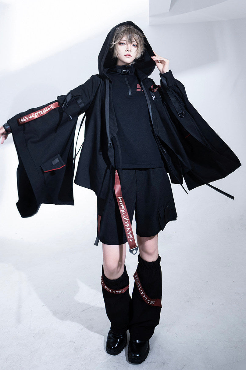 Wasteland Cool Hooded Cardigan + Jumper Skirt + Inner Top [Pre-order]
