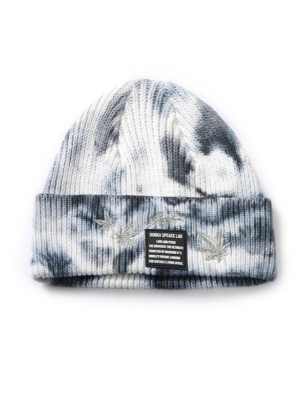 tie-dye knit hat
