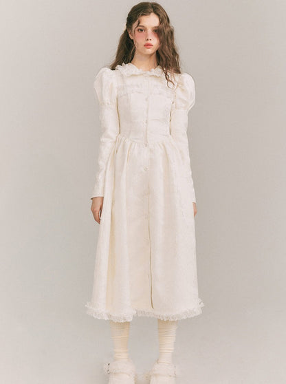 Puff Sleeve Lacre Lace Dress