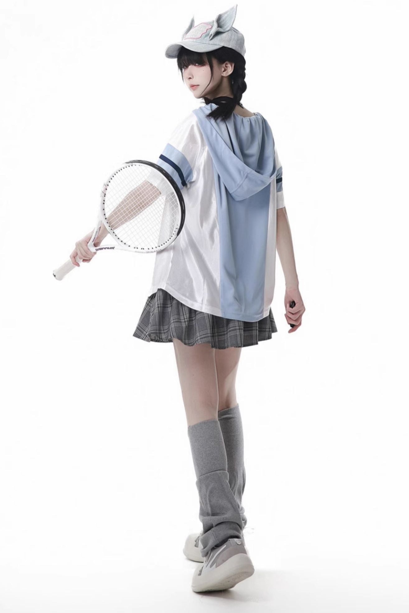 スポーティートップス＋フードトップス＋ケーキキュロット