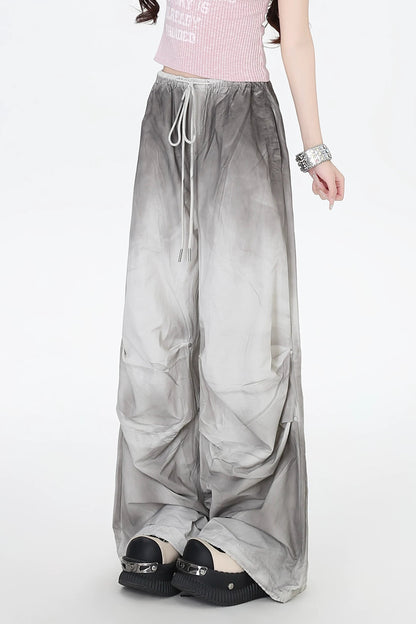 シルバーグレーグラデーションルーズパンツ