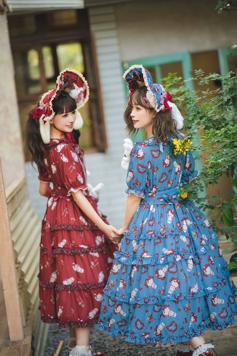 [Pre-order Deadline: January 31] Forest Berry Rabbit Series Daily Puff Sleeve Dress