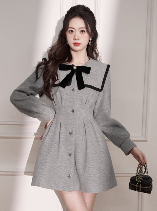 フランスドールウエストマークフレアワンピース