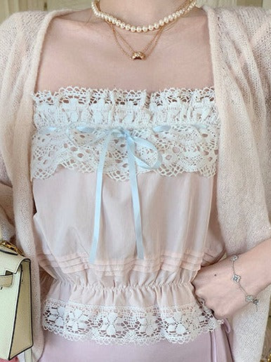 Jasmine Afternoon Tea Pure Cotton French Lace Camisole