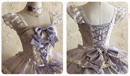 [Pre-order Deadline: April 12] Purple Floral Fairy Princess Tulle Dress + Accessories