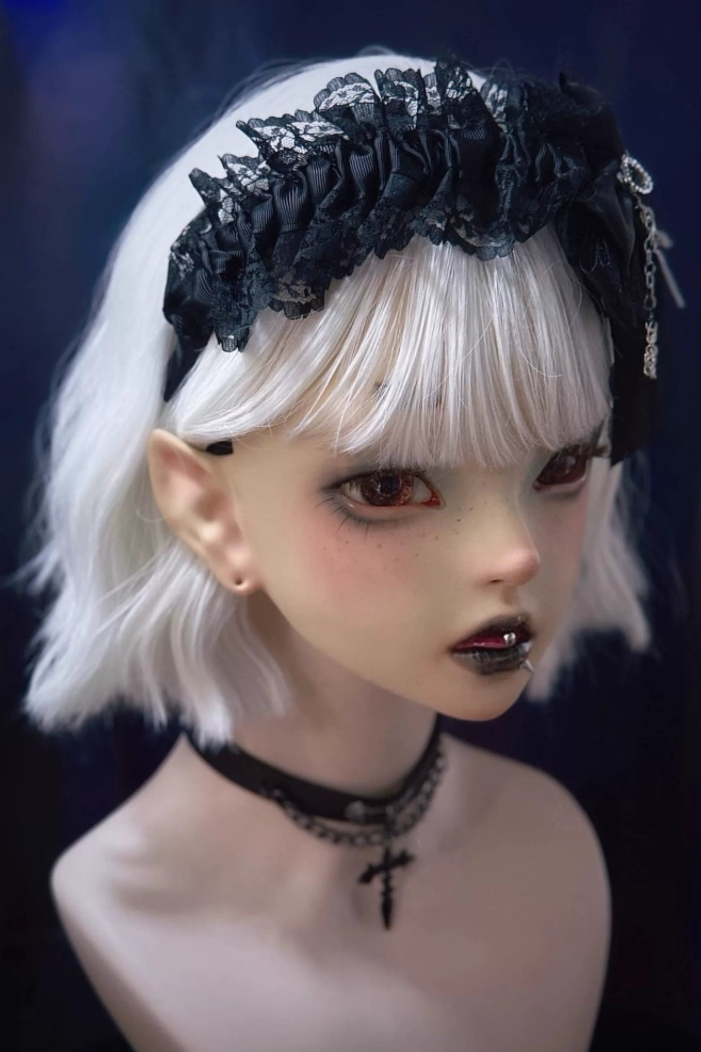 ダブルレイヤードリボンレースヘッドバンド