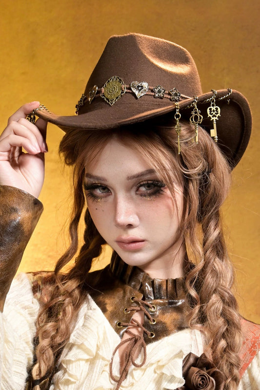 スティームパンクヴィンテージカウボーハット