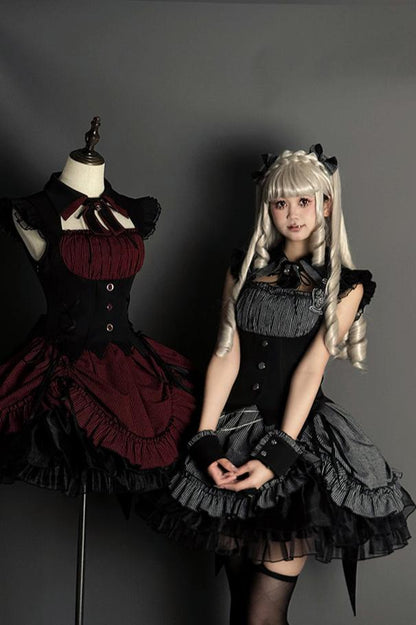 [Vorbestellschluss 8. Mai] Schmales ärmelloses Halloween-Gothic-Kleid im Zaubertrank-Stil