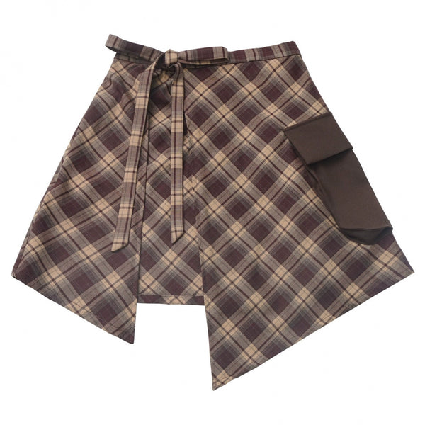Butter Cocoa Brown Subculture Plaid Set