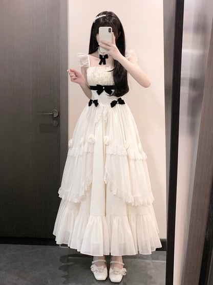 French Elegance Long White Dress