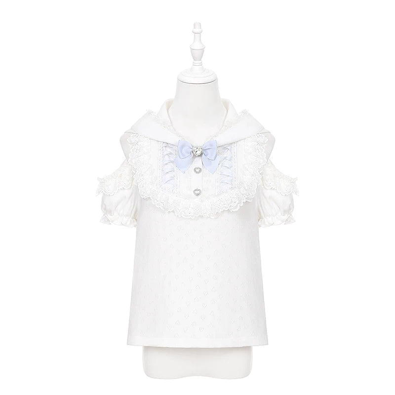 [Pre-Order] Angelcore Off-Shoulder Top + Tiered Skirt