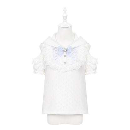 [Pre-Order] Angelcore Off-Shoulder Top + Tiered Skirt