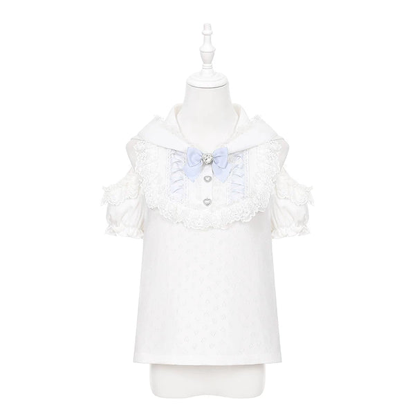 [Pre-Order] Angelcore Off-Shoulder Top + Tiered Skirt