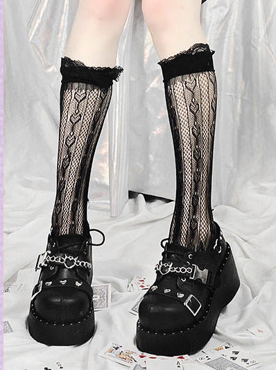 Devil Trap Punk Gothic Lolita Round Toe Platform Shoes
