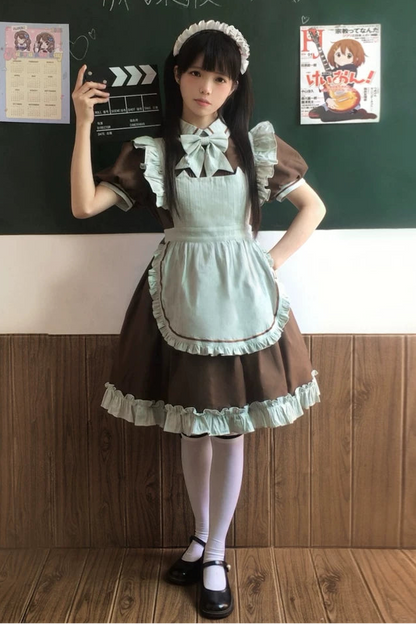 Mint Blackberry Lolita Dress + Apron + Tie