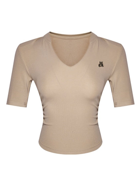 High Waist V-Neck Girl Top