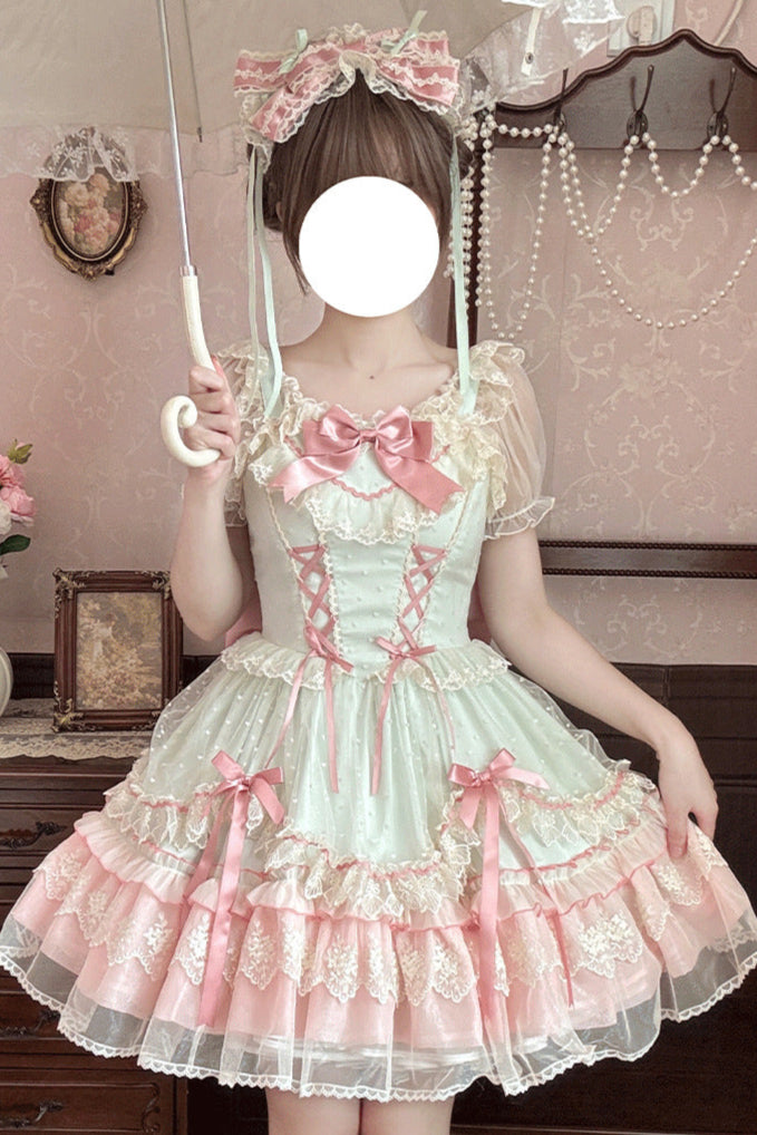 Vestido Lolita con lazo dulce de la casa de caramelos