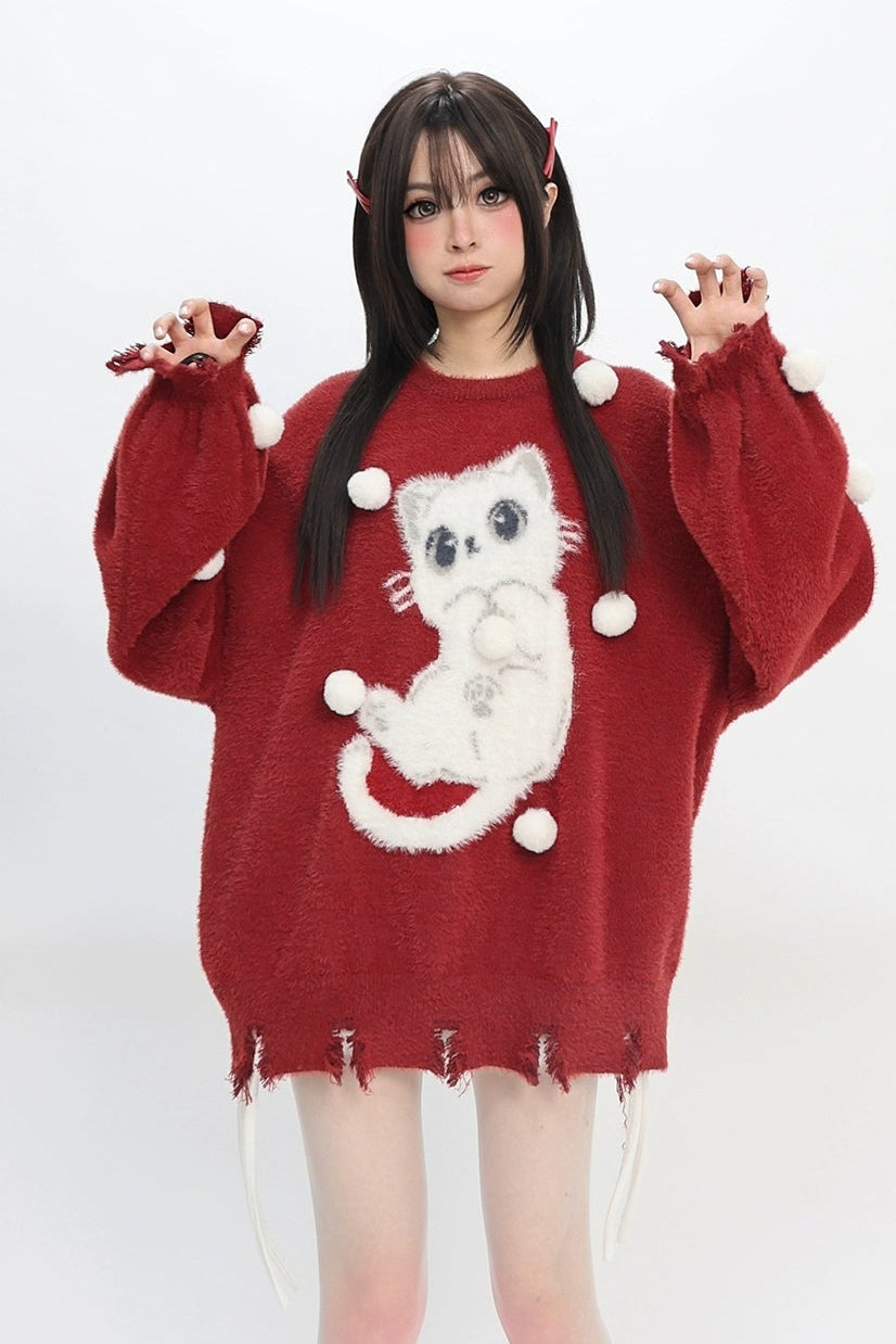 ファリーボールキャットルーズニット