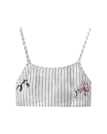 グラフィティストライプシャツ+キャミソールベスト