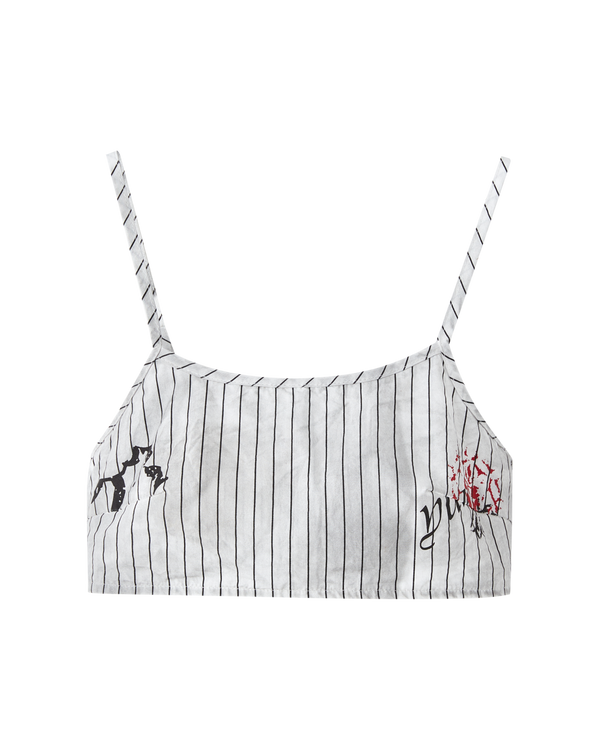 グラフィティストライプシャツ+キャミソールベスト