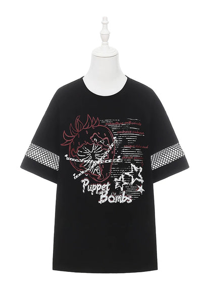 [Pre-Order] Subculture Dark Kawaii Punk T-Shirt + Skirt