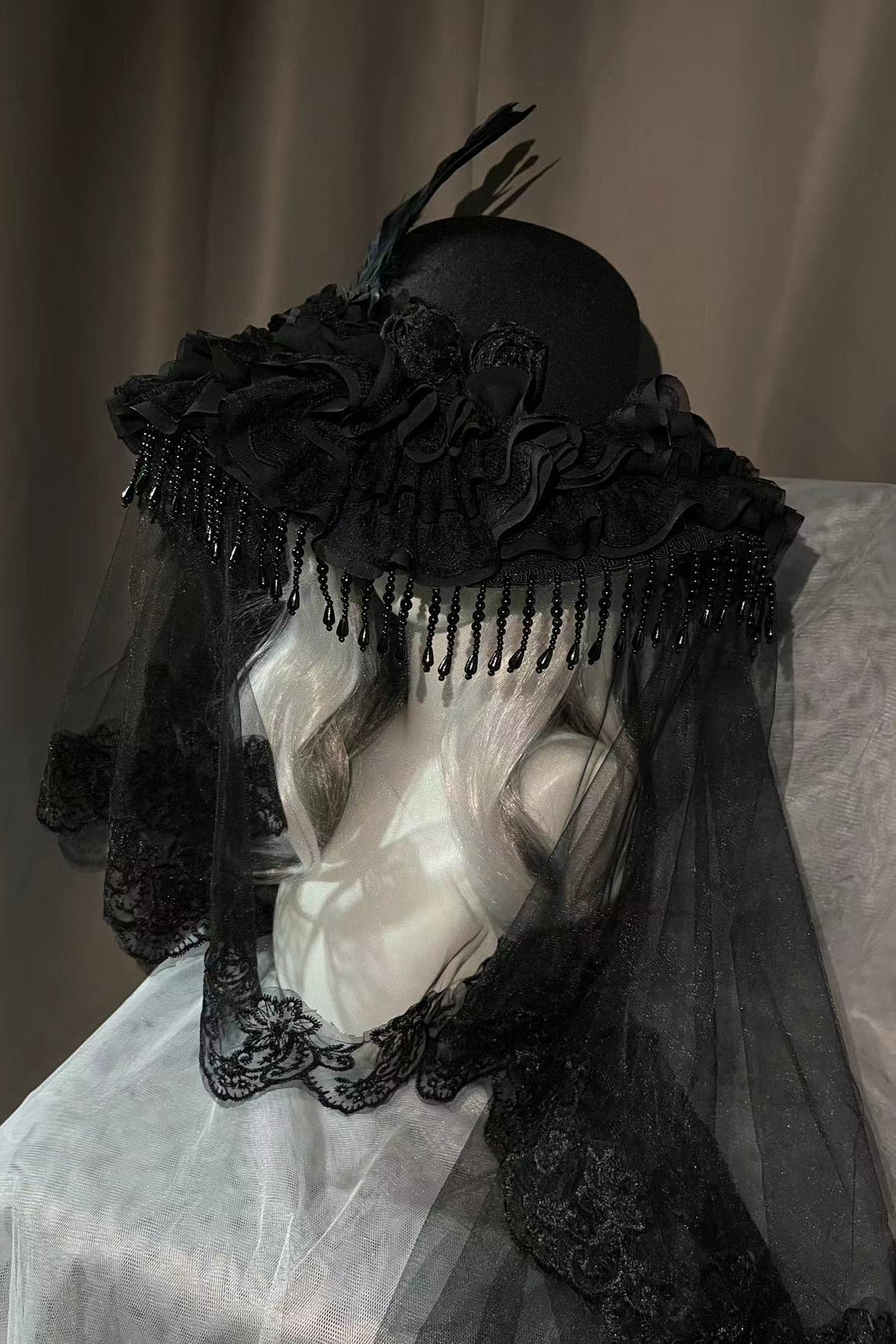 Sheer Lace Lolita Gothic Hat