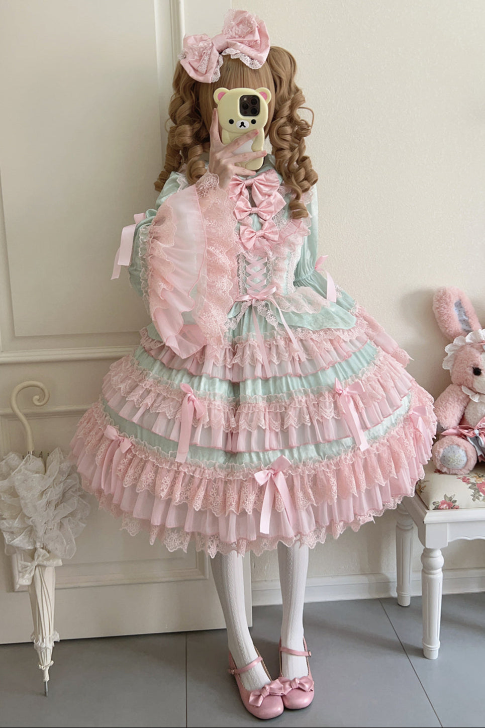 【予約商品】レースティアードロリータドレス