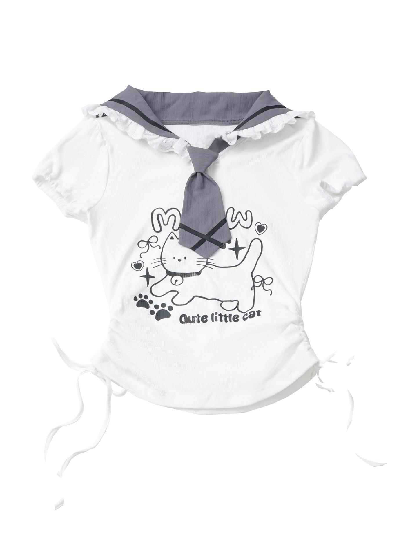 セーラーカラートップス＋バルーンスカート