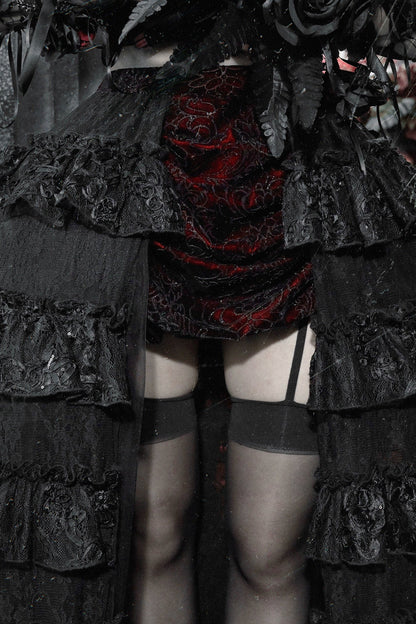Thriller Scarlet Gothic Trailing Skirt