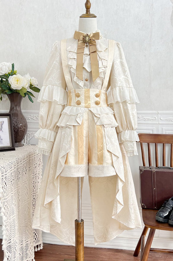 【予約商品】スタープリンスフリルクラシックリボンジャカードサスペンダースーツ