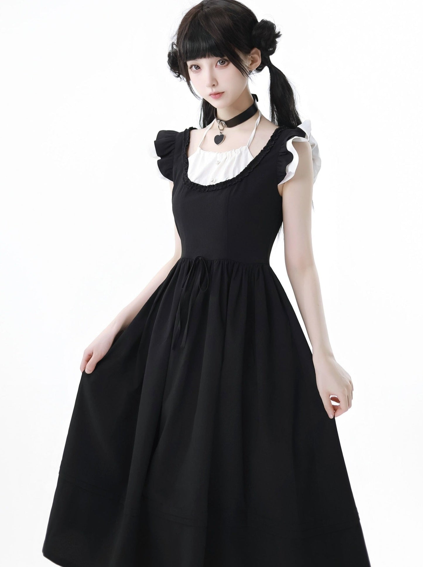 French Wing Long Dress
