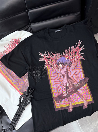 Sickly-Cute Rock Girl Graphic T-Shirt