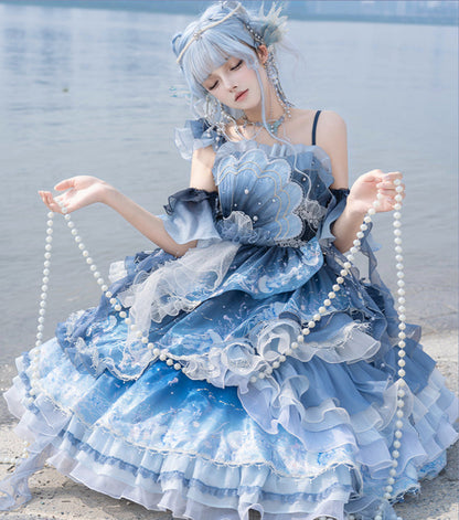 ジェリーフィッシュグラデーションファンタジードレス＋アクセサリー