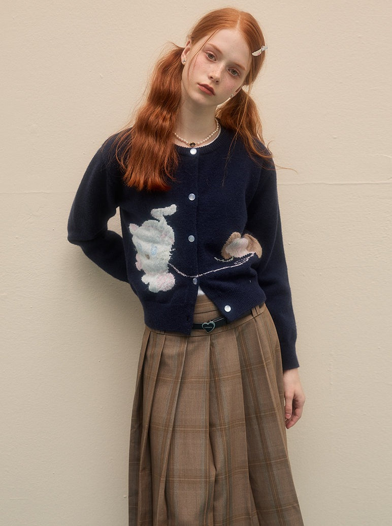 Round Neck Vintage Cat Sweater