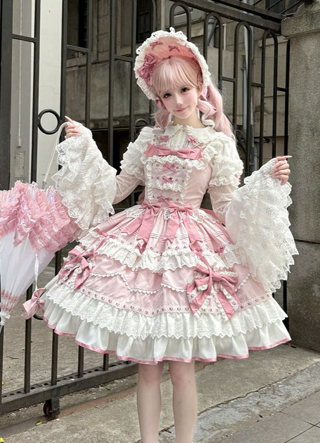 [Pre-order product] Lily's Tea Party Antique Lolita Dress Complete