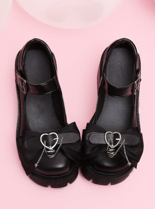 Sponge Cake Heart Belt Shoes